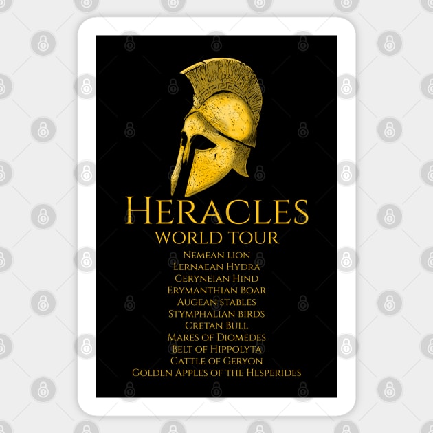 Heracles World Tour - Ancient Greek Helmet - Mythology Sticker by Styr Designs